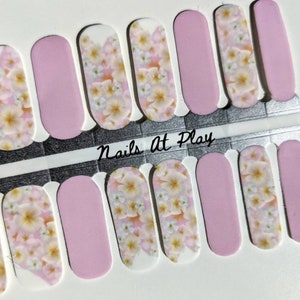 Pink Spring Nail Wraps - Nail Strips