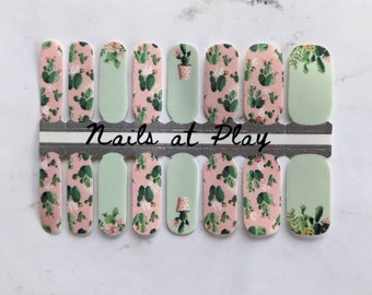 Cute Little Cactus- Nail Wraps - Nail Strips