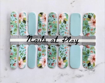 Delphina's Dance - Nail Wraps - Nail Strips - Floral