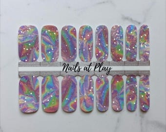 Unicorn Glitter - Nail Wraps - Nail Strips