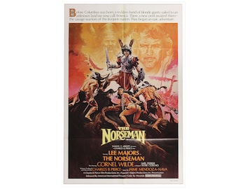 Vintage 70-talsfilmaffisch - Original 1978 The Norseman - Retro 70-talsfilm Ett ark Viking Norge Action Strid Sex Krigare Reklamkonst 27 x 41