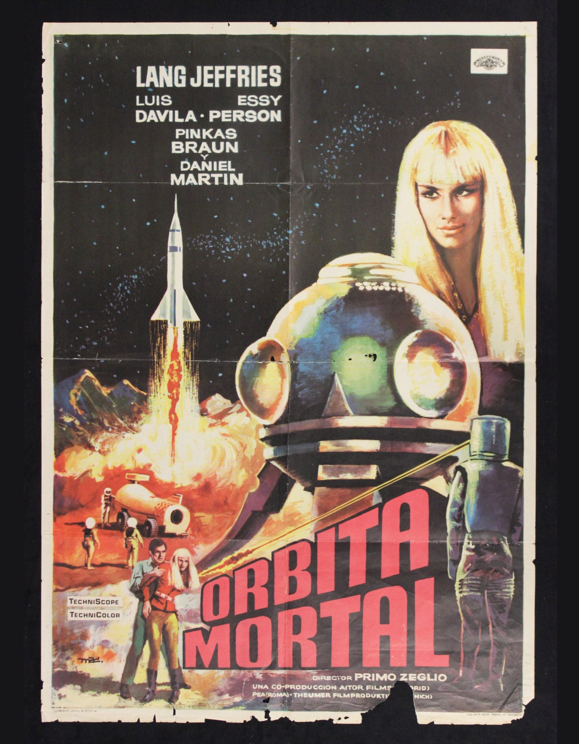 ポスター vintage 60's poster Vintage 60s Movie Poster - Original 1967 Orbita Mortal