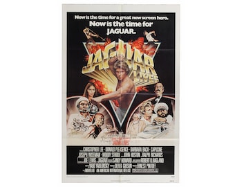 Vintage 70-talsfilmaffisch - Original 1979 Jaguar Lives - Retro 70-talsfilm, ett ark, actionkarate, reklamkonst 27 x 41