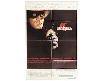 Vintage 80-talsfilmaffisch - Original 1981 The Legend of the Lone Ranger - Retro 80-talsfilm Ett ark Tonto Action Western Cowboy 27 x 41