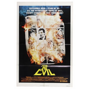 Vintage 80er Jahre Film Poster - Original 1981 Fear No Evil - Retro 80er Jahre Film One Sheet Horror Tod Satan Teufel Hölle Ad Art 27 x 41