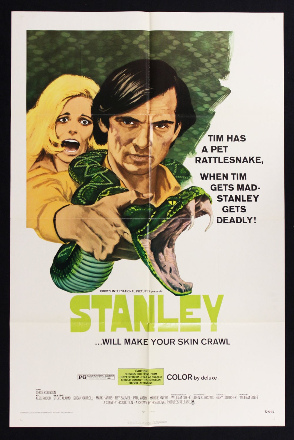 Vintage 70s Movie Poster - Original 1972 Stanley - Retro