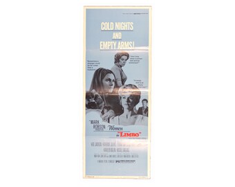 Vintage 70-talsfilmaffisch - Original 1972 Women in Limbo - Retro 70-talsfilminsats Kate Jackson Sex Kvinna Ensam Affär Skandal Konst 14 x 36