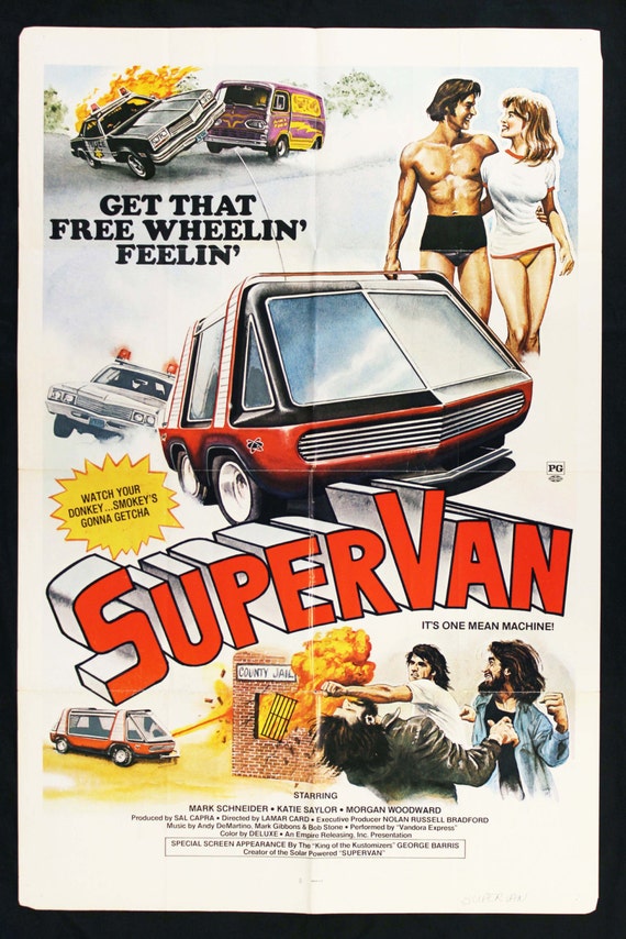 Retro Movie Poster 70's Supervan! Vintage Old Retro Movie Poster 70's Supervan! Vintage Old