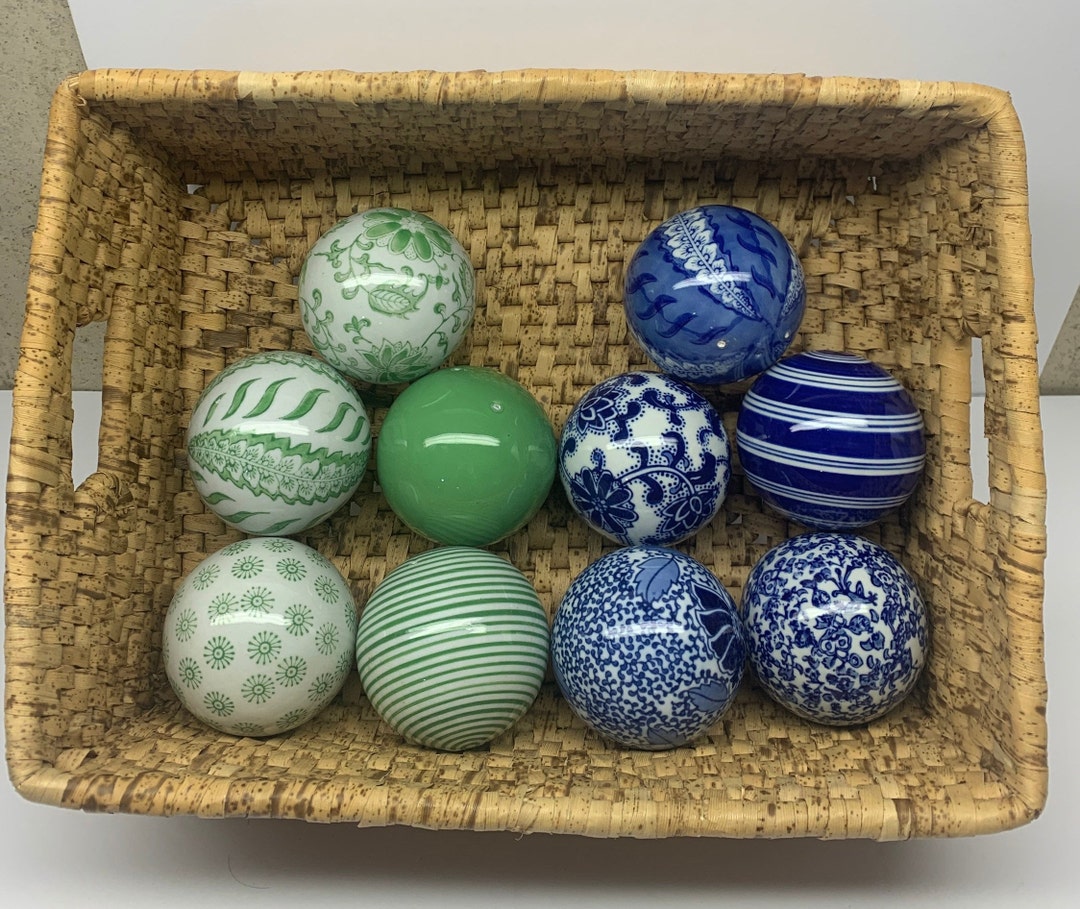 10 Beautiful and Colorful Vintage Carpet Balls in Blue and Etsy