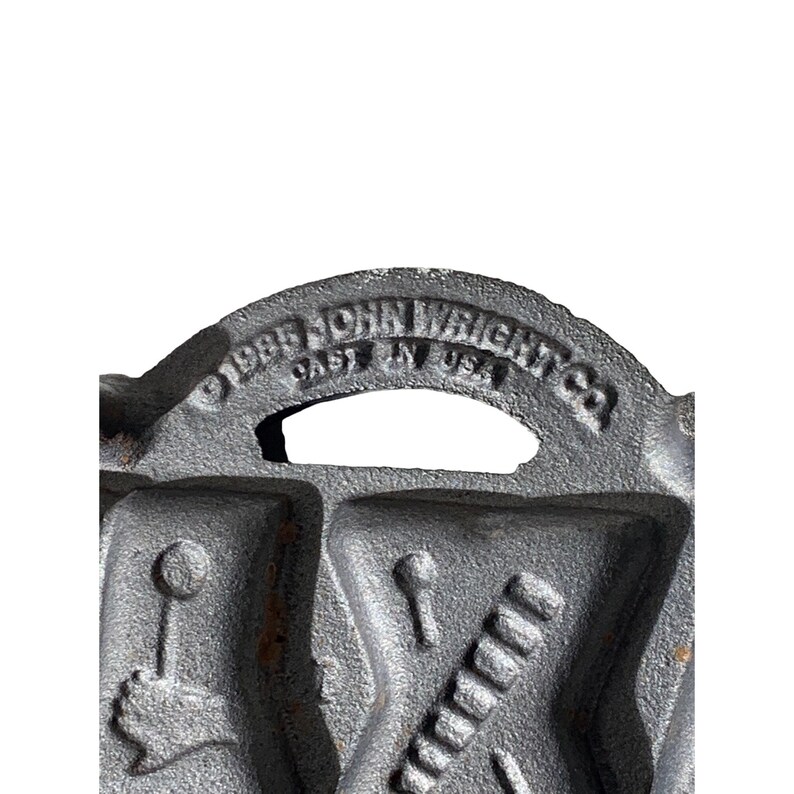 John Wright Cast Iron Alphabet Cookie Mold Etsy