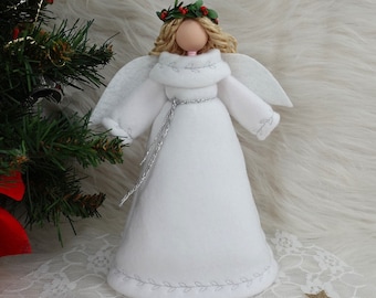 Angel Tree Topper White Christmas Angel Felt Angel Doll - Etsy Australia