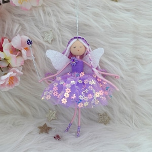 Lavender Ballerina Fairy Doll, Handmade Fairy Doll, Ballerina Fairy Doll, Ballerina Doll Decoration, Custom Ballerina Doll
