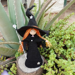 Witch Doll, Halloween Witch, Handmade Witch, Miniature Witch, Witch ornament, Handmade Witch, Christmas Witch ornament, Halloween Witch