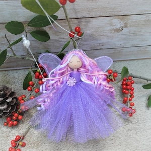 Custom Lavender Sugar Plum ballerina fairy ornament, ballerina fairy doll, Christmas ballerina fairy doll, handmade ballerina ornament