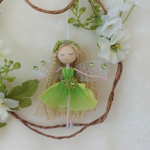 Flower fairy doll, Handmade fairy doll, Christmas fairy ornament, bendy fairy doll, fairy doll gift, ballerina fairy, miniature fairy