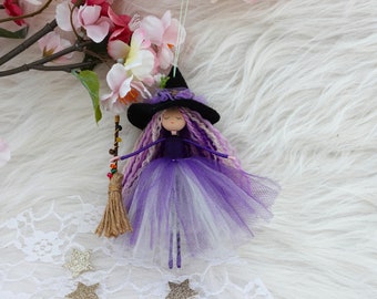 Kitchen Witch Doll, Halloween Witch, Handmade Witch, Miniature Witch, Handmade Witch, Christmas Witch ornament, Halloween Witch