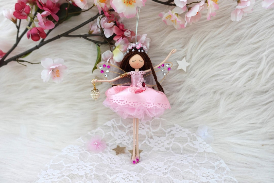 Pink Ballerina Fairy Doll, Ballerina Doll Handmade, Custom Ballerina