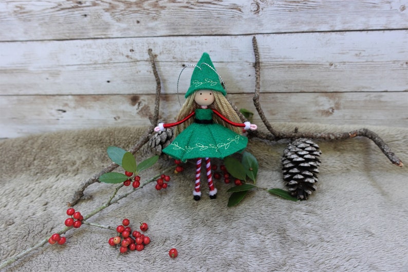 Miniature Fairy Elf Girl Elf Ornament Fairy Ornament Etsy