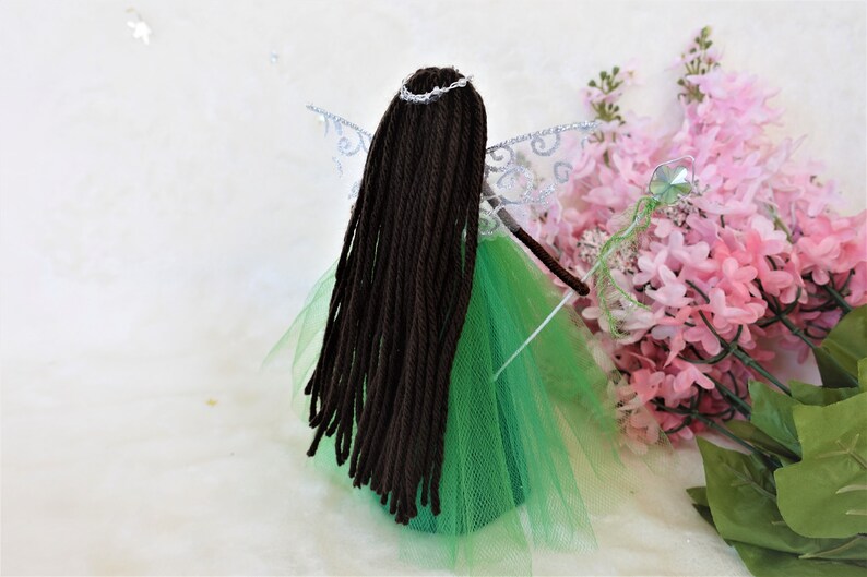 Green Fairy Tree Topper Angel Tree Topper Green Fairy Doll Etsy