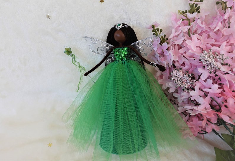 Green Fairy Tree Topper Angel Tree Topper Green Fairy Doll Etsy