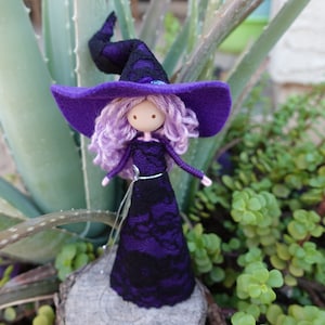 Witch Doll, Halloween Witch, Handmade Witch, Miniature Witch, Witch ornament, Handmade Witch, Christmas Witch ornament, Halloween Witch