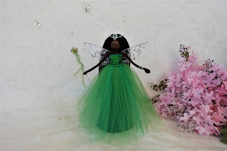 Green Fairy Tree Topper Angel Tree Topper Green Fairy Doll Etsy