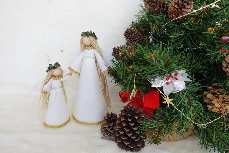 Angel Tree Topper Fairy Tree Topper White Lace Dress Fairy Etsy