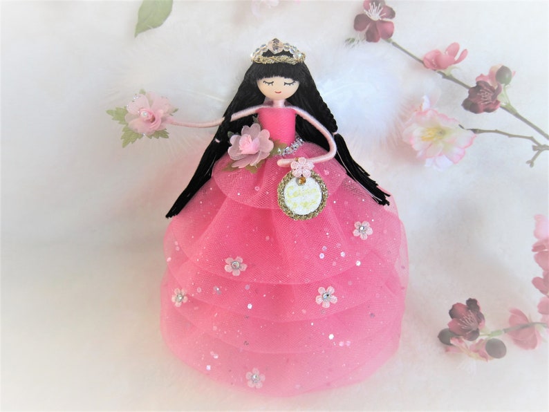 Pink Fairy Doll Christmas Fairy Tree Topper Handmade Flower Etsy UK
