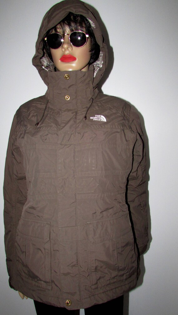The North Face Chocolate Brown Hyvent Hooded Jacket With Etsy