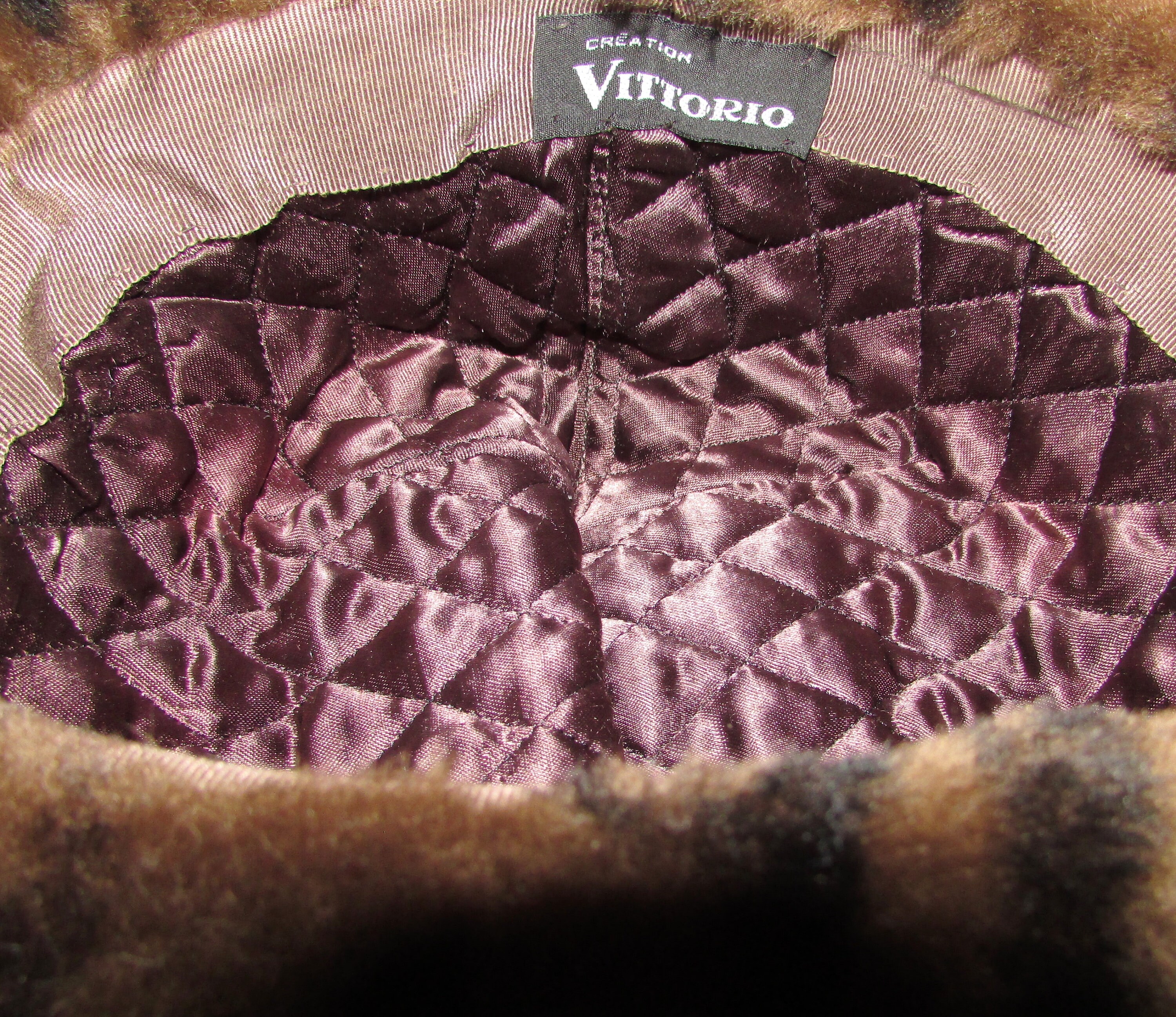 Superb Real Sheepskin and Suede Top Fur Hat/ Hat of Genuine 
