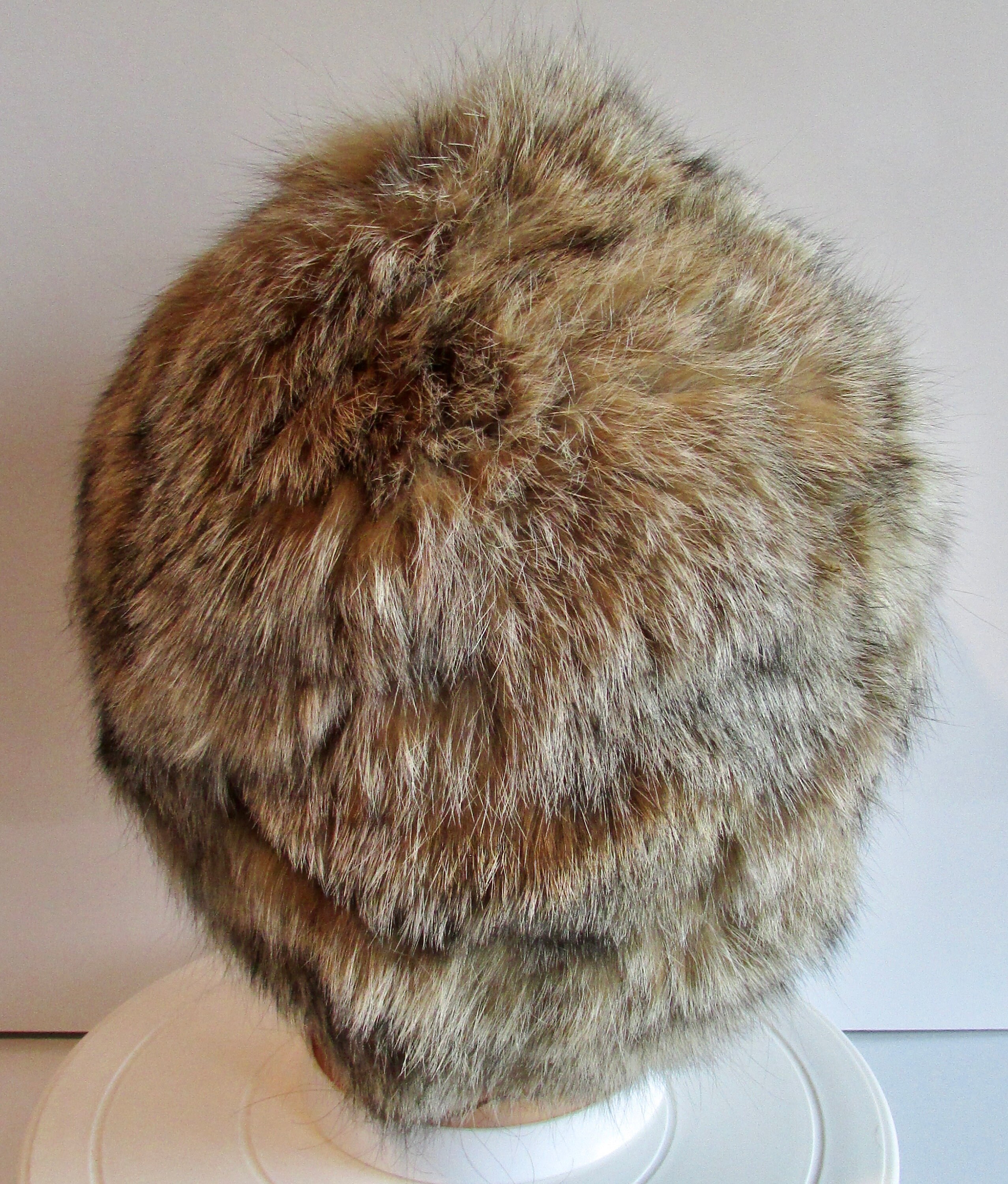 Real Fur Cap Made in Canada 22” Vintage Handmade Real Fur Winter Hat Made in Canada Quebec  main image 2