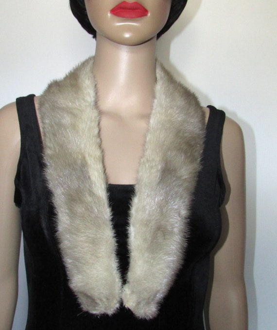 Super shawl shawl silver gray real mink fur collar