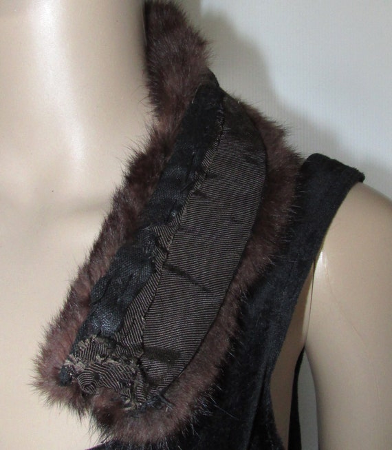 Vintage beautiful   dark brown real mink fur coll… - image 5