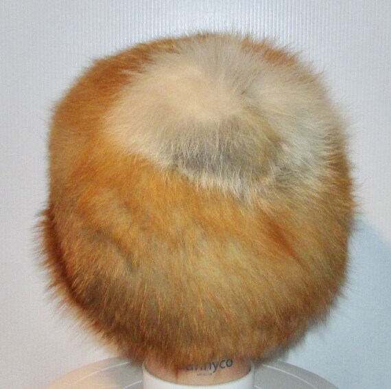 Vintage superb real red fox fur hat with brim /ma… - image 4