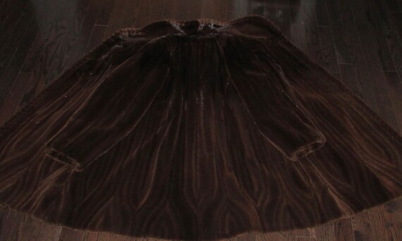 Chic chocolate brown real ouvragé sheared mink fu… - image 9