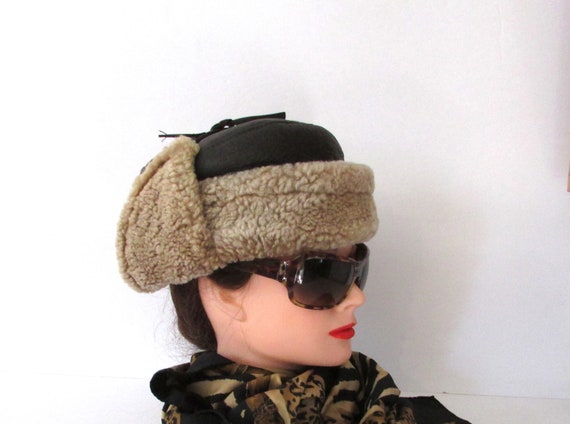 Superbe  aviator trooper sheepskin Uruguay  fur h… - image 4