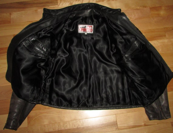 Vintage beautiful dark brown  leather biker or mo… - image 7