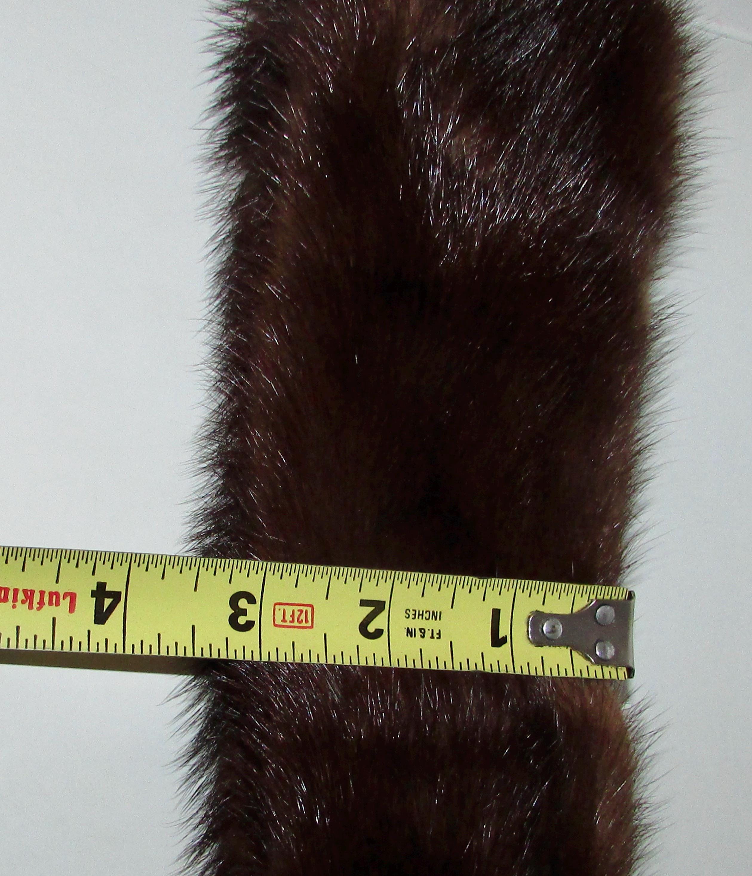 Vintage Brown Mink Fur Belt Vintage Mink Fur Coat With Belt - 100% Real Fur - Haute Acorn main image 2