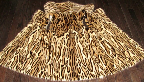 Vtg superb mink fur vest/ dyed leopard /dark brow… - image 9