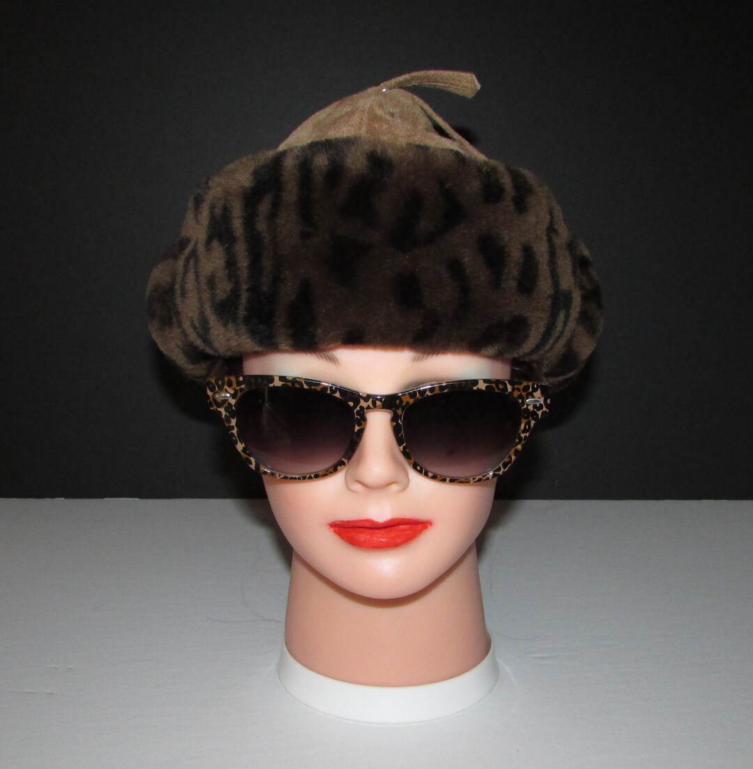 Superb Real Sheepskin and Suede Top Fur Hat/ Hat of Genuine  display picture 2