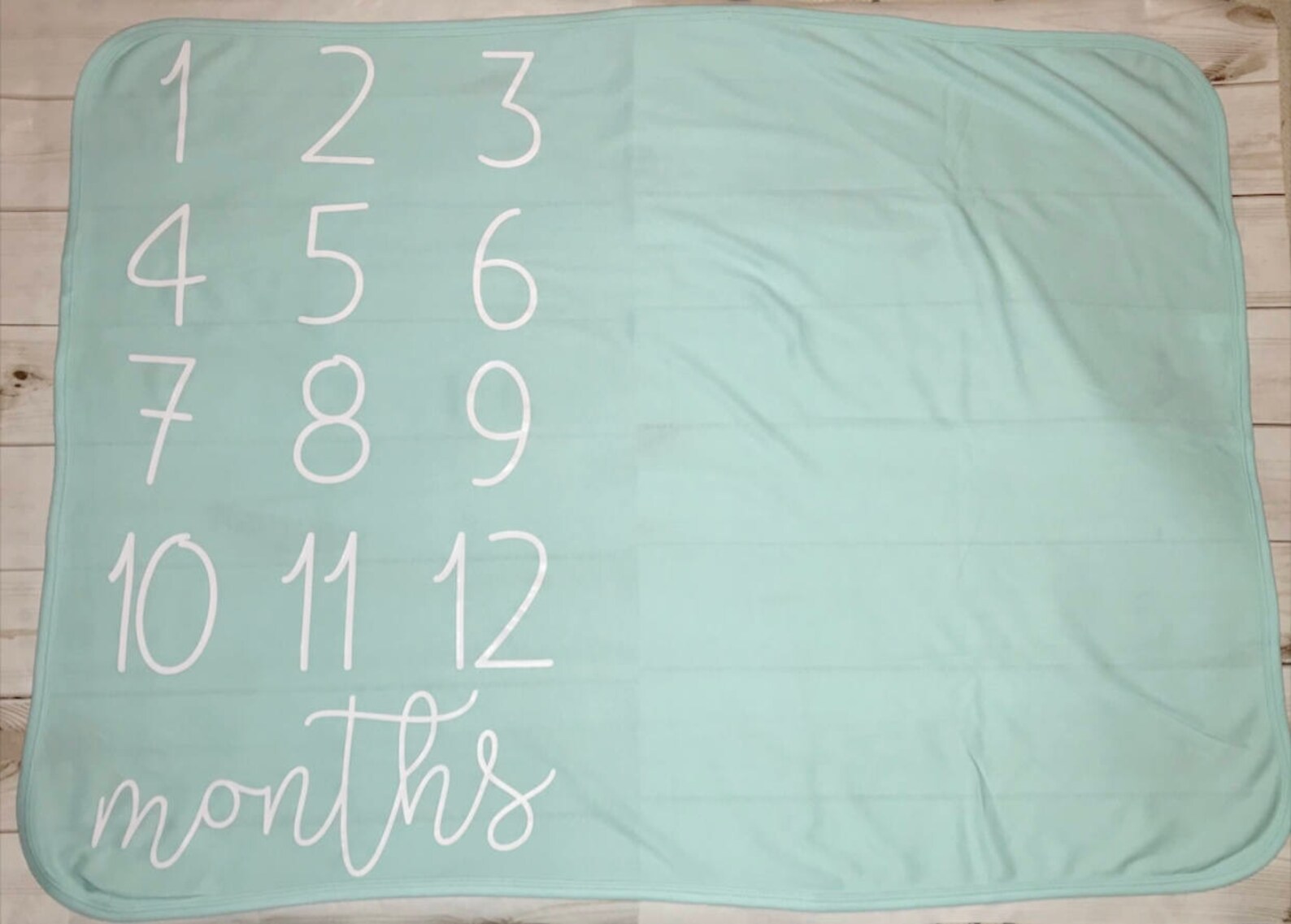 Monthly baby blanket numbers milestone blanket months Etsy