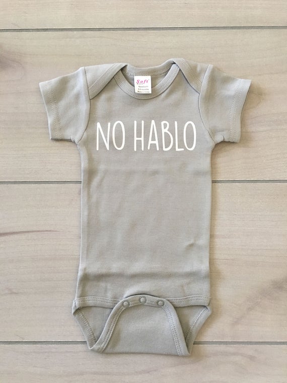 NO HABLO Baby Onesie Funny Gifts Spanish Baby Onesie Funny Etsy