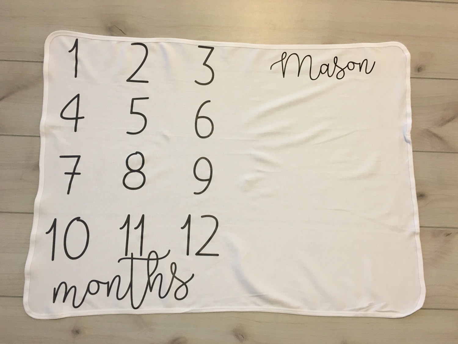 Monthly baby blanket numbers milestone blanket months Etsy