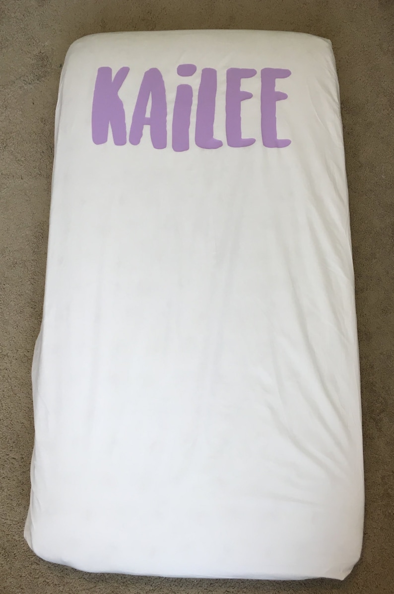 Custom name fitted crib sheet Etsy