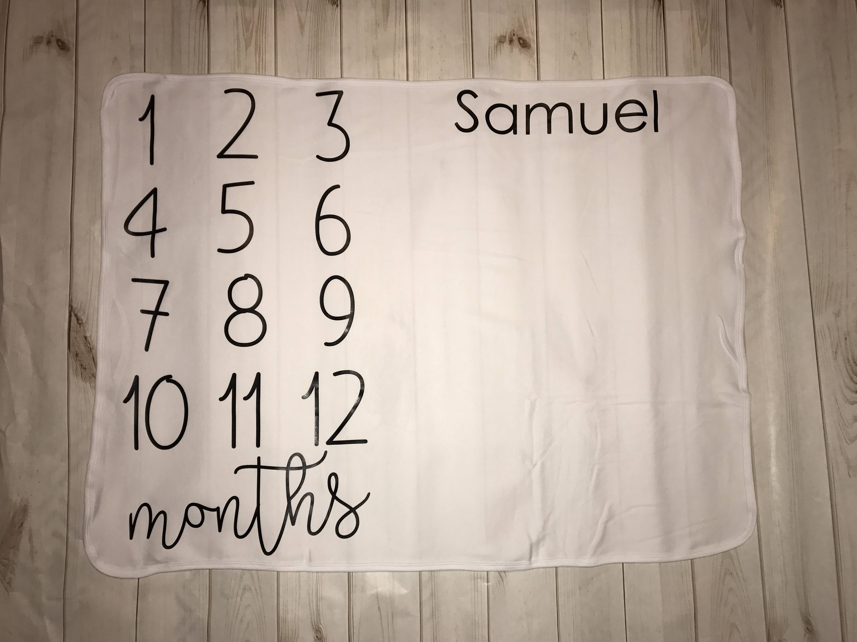 Monthly baby blanket numbers milestone blanket months Etsy