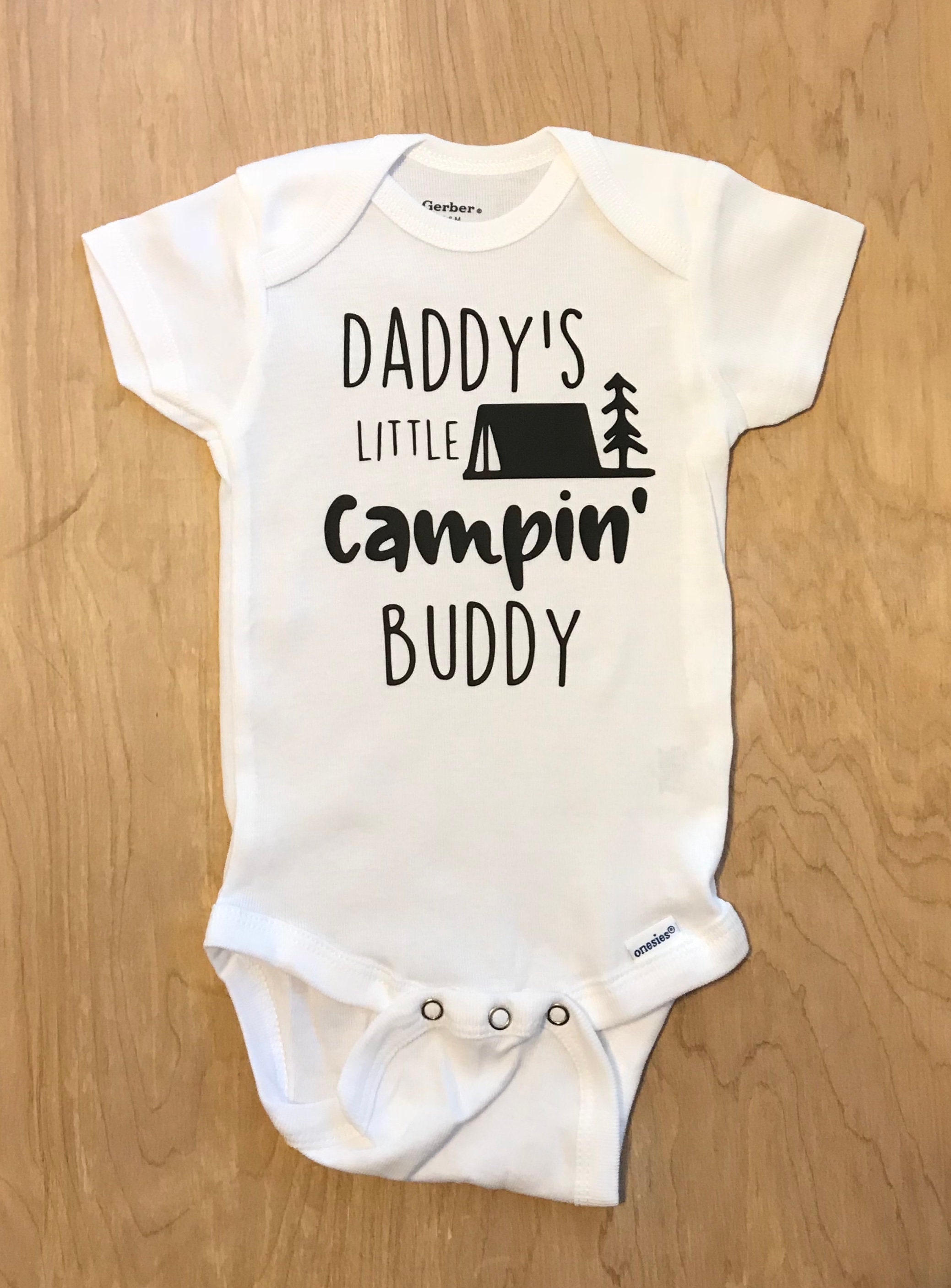 Daddys Little Campin Buddy Onesie Gerber Onesie Camping Baby Etsy