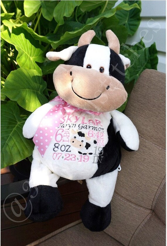 personalised cow teddy