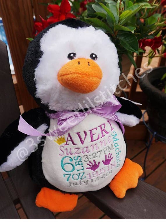 personalized stuffed penguin