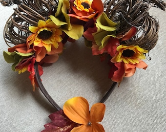 Mouse Ears, Halloween Mouse Ears, Headband, Ear Hat, Grapevine Pumpkin Ears