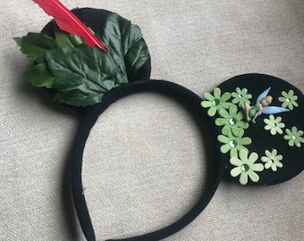Mouse Ears, Ear Hat, Headband Ears, Hat, Peter Pan Ears
